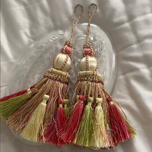 Vintage French silk tassels. Set of 2 .